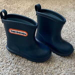 Kids Navy Rain Boots